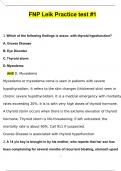 FNP Leik Practice 2025 Test &num;1 Questions with 100&percnt; Correct Answers Verified Latest Update 2025 &sol; 2026