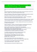 AVID 110 Final Exam Questions 100&percnt; Correct Answers 2024 Update