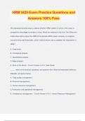 HRM 3420 Exam Practice Questions and Answers 100&percnt; Pass
