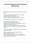 CPFA EXAM 2 VERSIONS WITH VERIFIED QUESTIONS AND&nbsp; ANSWERS RATED A&plus;