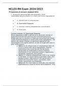 NCLEX-RN Exam Questions&comma; Answers & Rationales  75&plus; Questions & Answers Updated 2024&sol;2025 Graded A&plus;