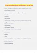 ITPM Exam Questions and Answers 100&percnt; Pass