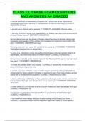 CLASS F LICENSE EXAM QUESTIONS AND ANSWERS A&plus; GRADED