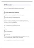 Oil Furnaces exam 2024 with correct answers