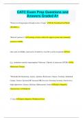 CATC Exam Prep Questions and  Answers Graded A&plus;