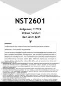 NST2601 Assignment 2 (ANSWERS) 2024 - DISTINCTION GUARANTEED