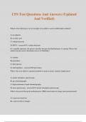 CFS Test Questions And Answers &lpar;Updated And Verified&rpar;