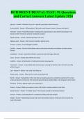 HCB HEENT&sol;DENTAL TEST &vert; 91 Questions and Correct Answers Latest Update 2024