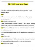 Insurance Exam AZ &num;1333 Latest 2024 Update Rated A