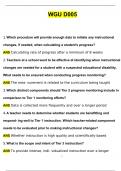 WGU D001 - D005 Exam Latest Questions with 100&percnt; Correct Answers &vert; Verified &vert; Latest Update