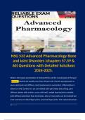 NSG 533 Advanced Pharmacology Bone and Joint Disorders &lpar;chapters 57&comma;59 & 60&rpar; Questions with Detailed Solutions 2024-2025&period; 