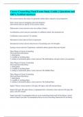 Career Counseling Final Exam Study Guide &vert;&vert; Questions and 100&percnt; Verified Answers&period;