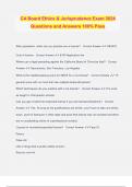 CA Board Ethics & Jurisprudence Exam 2024 Questions and Answers 100&percnt; Pass