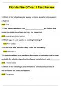 Florida Fire Officer 1 Exams BUNDLED Fire Officer 1 State Test  Florida Fire Instructor 1 Study Guide  Florida Fire Officer 1 Test Review &num;2 Updated 20242025 Rated A&plus;