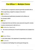Florida Fire Officer Test 1 Multiple Choice Updated 20242025 Rated A&plus;