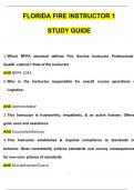 Florida Fire Instructor 1 Study Guide Updated 20242025 Rated A&plus;
