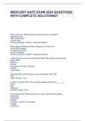 MERCURY GATE EXAM 2024 QUESTIONS WITH COMPLETE SOLUTIONS&excl;&excl;