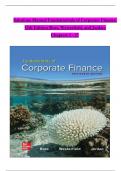 Solutions Manual For Fundamentals of Corporate Finance&comma; 13th Edition by Ross&comma; Westerfield&comma; and Jordan&comma; Verified Chapters 1 - 27&comma; Complete Newest Version