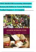TEST BANK For Accounting Information Systems 4th Edition by Vernon Richardson&comma; Verified Chapters 1 - 17&comma; Complete Newest Version