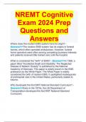 &ast;NREMT Cognitive Exam 2024 Prep Questions and Answers