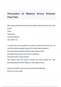 Prevention of Medical Errors Echelon Post-Test QUESTIONS & ANSWERS 2024 &lpar; A&plus; GRADED 100&percnt; VERIFIED&rpar;