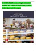 Accounting Information Systems&comma; 3rd Edition TEST BANK by Vernon Richardson&comma; Verified Chapters 1 - 18&comma; Complete Newest Version