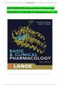 Basic and Clinical Pharmacology&comma; 15th Edition TEST BANK by Bertram G&period; Katzung&comma; Verified Chapters 1 - 66&comma; Complete Newest Version