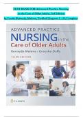 TEST BANK For Advanced Practice Nursing in the Care of Older Adults&comma; 3rd Edition UPDATED by Laurie Kennedy-Malone&comma; Verified Chapters 1 - 23&comma; Complete Newest Version
