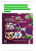 TEST BANK For Critical Thinking&comma; Clinical Reasoning&comma; and Clinical Judgment A Practical Approach 7th Edition by Rosalinda Alfaro-LeFevre&comma; Verified Chapters 1 - 7&comma; Complete Newest Version