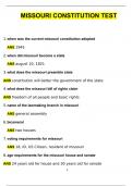 Missouri Constitution Test 2024 60 Questions with 100&percnt; Correct Answers &vert; Verified