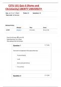 CSTU 101 Quiz 6 &lpar;Rome and Christianity&rpar; LIBERTY UNIVERSITY SCORE 80&sol;80
