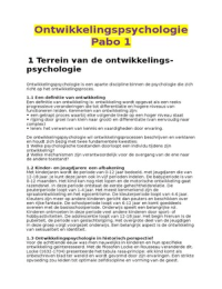 Ontwikkelingspsychologie PABO 1