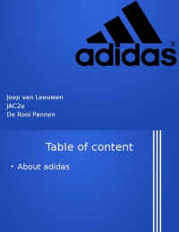 Engelse presentatie Adidas