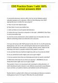 CDE Practice Exam 1 with 100&percnt; correct answers 2024&period;