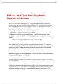 RDA Test Law & Ethics&colon; Part 5 Study Guide Questions with Answers