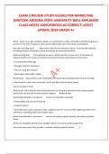 EXAM 3 REVIEW STUDY GUIDES FOR MARKETING &lpar;MKT&rpar;300 ARIZONA STATE UNIVERSITY WELL EXPLAINED CLASS NOTES 100&percnt;VERIFIED AS CORRECT LATEST UPDATE 2024 GRADE A&plus;