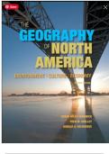 TEST BANK FOR GEOGRAPHY OF NORTH AMERICA, THE ENVIRONMENT, CULTURE, ECONOMY, 2E 2ND EDITION BY SUSAN W. HARDWICK, FRED SHELLEY & DONALD HOLTGRIEVE 