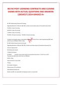 302 NC POST LICENSING CONTRACTS AND CLOSING EXAMS WITH ACTUAL QUESTIONS AND ANSWERS &vert;&lpar;NEWEST&rpar; 2024 GRADED A&plus;