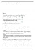 ATI Pediatrics Exam NURS 243 Spring 2014  Questions and Verified Answers with Rationales