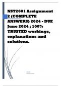 NST2601 Assignment 2 (COMPLETE ANSWERS) 2024 - DUE June 2024 ; 100% TRUSTED workings, explanations and solutions.
