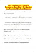 ISSA Transformation Specialist  Competence Exam Study Set |Question  and Answers| 100% Correct Answers
