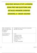 2024&sol;2025 MCOLES STATE LICENSING EXAM PREP 600 QUESTIONS AND DETAILED ANSWERS &lpar;VERIFIED ANSWERS&rpar; A&plus; GRADE ASSURED&period;