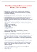 Crime Scene Analyst IAI Review Questions With 100&percnt; Correct Answers