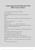 Contracting Exam Final Questions With 100&percnt; Correct Answers