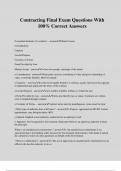 Contracting Final Exam Questions With 100&percnt; Correct Answers