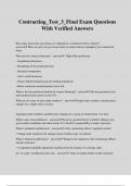 Contracting&lowbar;Test&lowbar;3&lowbar;Final Exam Questions With Verified Answers
