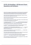 51170- Oil Handling &plus; Oil Burners Exam Questions and Answers&period;