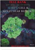 TEST BANK FOR KARP’S CELL AND MOLECULAR BIOLOGY, 9TH EDITION BY GERALD KARP, JANET IWASA, WALLACE MARSHAL 