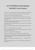 ACCT 526 MidTerm Exam Questions With 100&percnt; Correct Answers