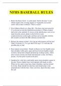 NFHS Baseball Rules
